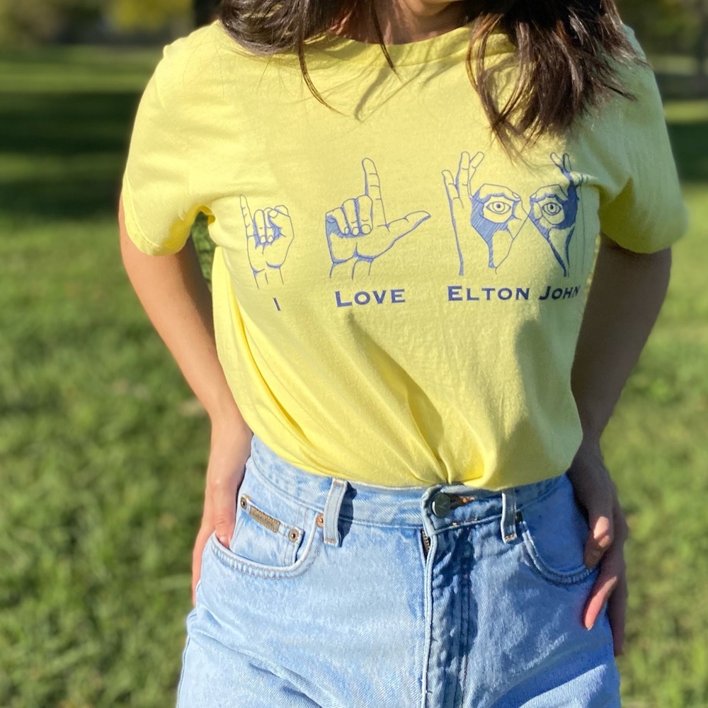 American apparel “I love Elton John” shirt.